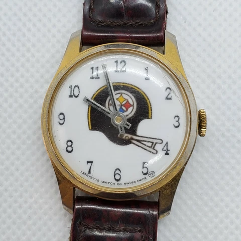 VTG 1971 Pittsburgh Steelers Men’s Swiss Wind Up Watch SELLING FOR PARTS AS IS Cover