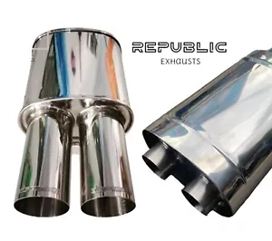 Eisenmann Style 3" TIP INLET 2.5" PERFORMANCE ESCAPE BACKBOX E46 E39 E36 E90 - Imagen 1 de 7