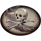 Skull and Crossbones Glass Cabochon Cameo Oddities Jewelry Gothic Horizontal Art
