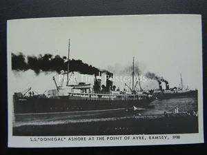 Isle of Man Shipping Disaster S.S. DONEGAL (2) 1908 c1980s Postcard by Mannin - Picture 1 of 2