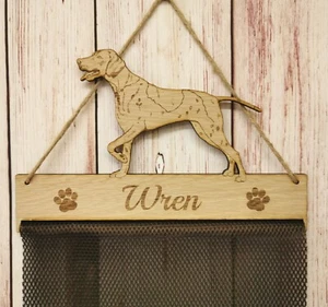German Short Haired Pointer Rosette Holder Dog Puppy Rosette Holder Oak Veneer - Picture 1 of 7