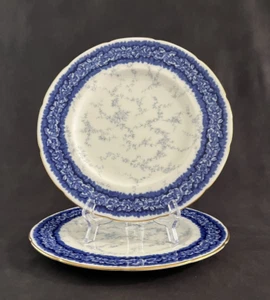 Two Coalport DALEMERE Blue 8033 Dinner Plates 10 3/4" - Picture 1 of 5