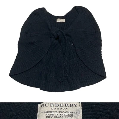 Xale feminino Burberry London mistura de lã cashmere azul índigo - Imagem 1 de 4