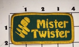 Mister Twister grün gelb Vintage bestickt Bügelbild Uniform Patch - Bild 1 von 1