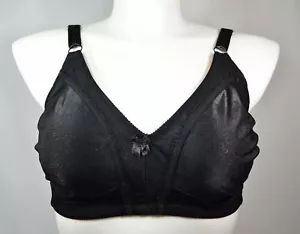 Full Coverage Women's Plus Size Bra Push UP Wirefree Non-Padded Black 38D - Picture 1 of 9