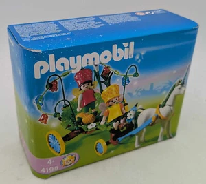 PLAYMOBIL 4195 Einhorn mit Frühlingskutsche Feen Erdbeer Fee Blüten Blumen NEU - Picture 1 of 10