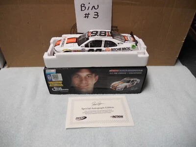 1/24 Action 2014 nascar #98 David Ragan Richie Bro's Ford Autograph - Image 1 of 3
