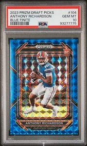 2023 Prizm Draft Picks - #104 Anthony Richardson [Blue Finite] 12/89 RC PSA 10 - Picture 1 of 3