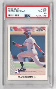 Frank Thomas White Sox HOF 1990 Leaf #300 Rookie Card Rc PSA 10 Gem Mint x549 - Picture 1 of 2