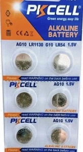 6 PKCELL LR1130 AG10 189 L1131 389 V10GA 1.5 V BATTERY - Picture 1 of 1