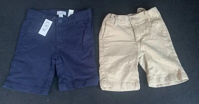 Шорты Childrens Place для девочек размер 4 темно-синие/бежевые униформа регулируемый лот из 2 - Изображение 1 из 4