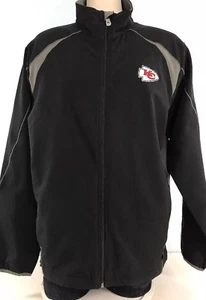 Giacca abbigliamento squadra NFL Kansas City Chiefs taglia XL nero grigio poliestere LS - Foto 1 di 12