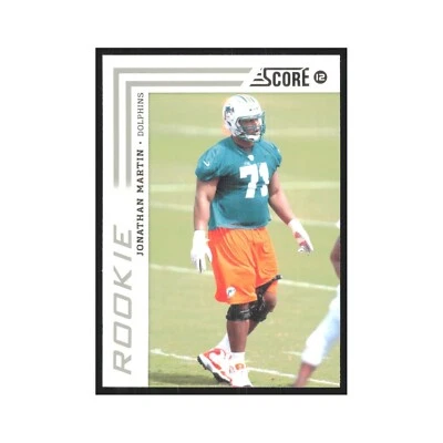 2012 Score Jonathan Martin RC Dolphins #338 - Image 1 of 3