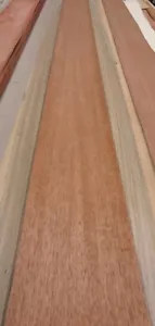 Mahogany Quarter Cut African wood veneer 5.75" x 89" raw no backing 1/42" thick - Picture 1 of 2