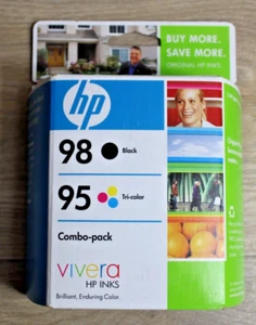 Original neue HP 98 schwarz 95 Tricolor Combo Pack Vivera HP Tinten abgelaufen Dez 2009 - Bild 1 von 4