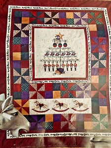 VTG`96 Daisy Kingdom Quick Quilt Kit # 37303 Toy Tree Xmas Folk Art Wall Quilt - Picture 1 of 11