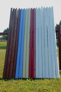 Horse Jumps 10ft Bundle/6 Solid Colored CUT Wood Rails - Color Choice - Picture 1 of 2