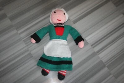 Rare Poupée de Chiffon Bécassine en Laine 50 cm Fait Main Ancienne Vintage - Photo 1/4