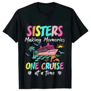 Cruising Besties Sister Trip Shirts Cruise Lover Sister T-Shirt Graphic Tees - Picture 1 of 6