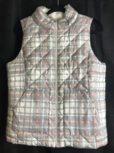 SO Khol's Mujer Sin mangas Cremallera Completa Chaleco Amortiguador Gris Claro Acolchado Melocotón Grande - Imagen 1 de 12