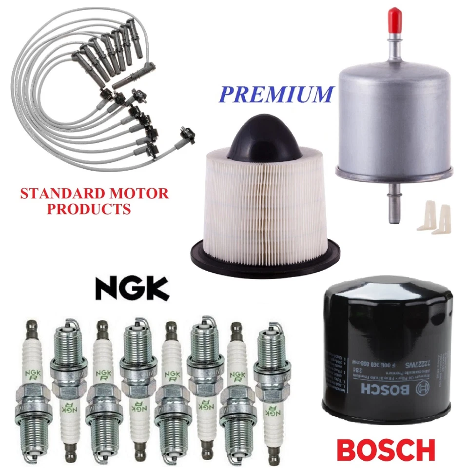 Kit de afinación filtros bujías de cable para Ford Mustang V8 4,6 L; SOHC 1996-1997 Foto 1 de 1