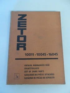 Zetor tractor 10011/10045/16045 Spare parts list - Picture 1 of 4