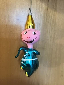 WOW! Rare Vintage Holly Jolly Christmas Ornament Tree Decoration Bulb DANCING! - Picture 1 of 24