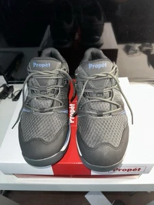 Propet Men's Shoes 11.5 Gray And Blue water proof In Excellent Condition - Picture 1 of 24