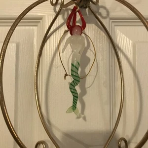 Mermaid Vintage Blown Glass Christmas Ornament Milon Townsend Handmade Red Hair - Picture 1 of 5
