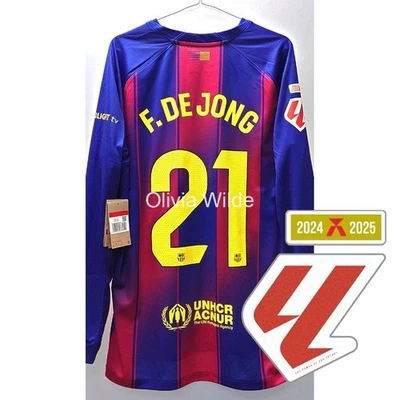 Camiseta de manga larga Nike FC Barcelona #21 Frenkie de Jong talla L sin usar - Imagen 1 de 4