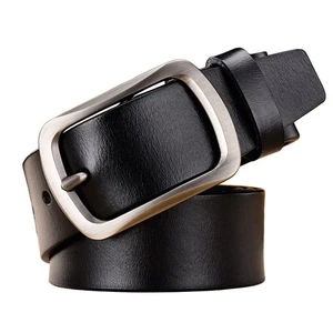 Cinturones informales genuinos de negocios para hombre retro de cuero hebilla alfiler cintura - Imagen 1 de 7