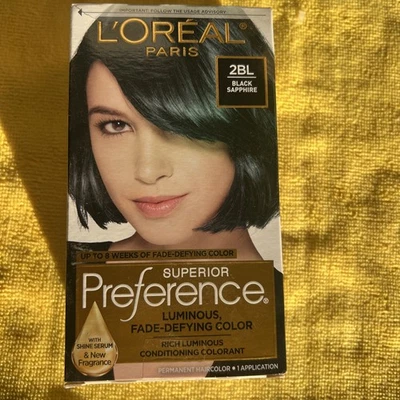 Color de cabello permanente Loreal Paris Superior Preference Desvanecedor + Brillo 2BL Foto 1 de 4