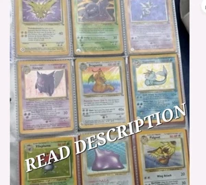 Lote de cartas Pokémon WOTC 1999 - ¡Juego base vintage! Charizard, Pikachu, Base SET niños - Imagen 1 de 3