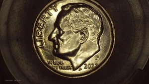 2023 P Roosevelt Dime Raised Rim No Ridges Non Reeded Error Coin UNC RARE - Picture 1 of 3