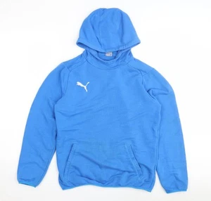 Puma Boys Blue Hoodie, Size L, Pullover Style, Logo Accent - Picture 1 of 12