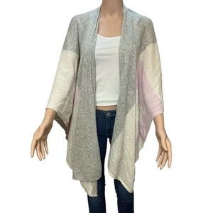 Charter Club Cashmere Wrap Shawl One Size Two Ply Colorblock Gray Multi Casual - Picture 1 of 8