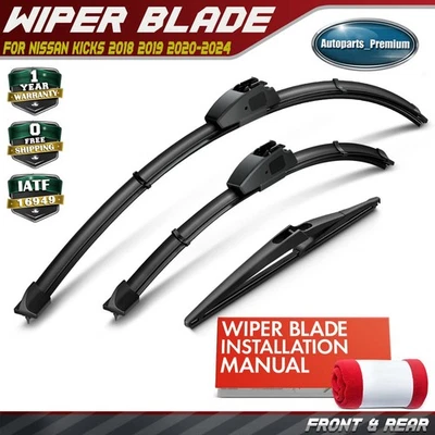 Limpiaparabrisas de 26"" y 16"" y 12"" 3 piezas para Nissan Kicks 2018 2019-2024 Foto 1 de 4