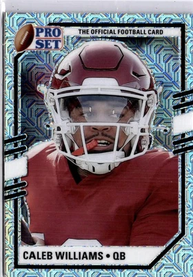 2022 Pro Set Draft #PSP-CW1 Caleb Williams Portraits Mojo Silver - Image 1 of 2
