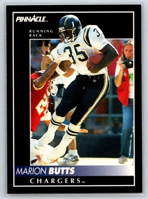 1992 Pinnacle #34 Marion Butts San Diego Chargers - Image 1 of 2