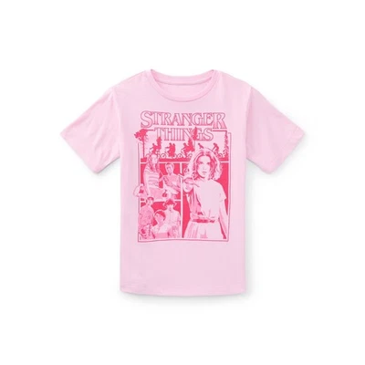 Netflix Stranger Things Girls Short Sleeve Graphic T-Shirt, Sizes 4–16 - Image 1 of 2
