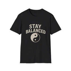 Stay Balanced Unisex Softstyle T-Shirt Yoga Shirt Casual Inspirational Apparel - Picture 1 of 41