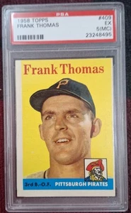 1958 Topps FRANK THOMAS #409 PSA 5 (MC) EX EXCELLENT Pirates 3B/OF 23248495 - Picture 1 of 2