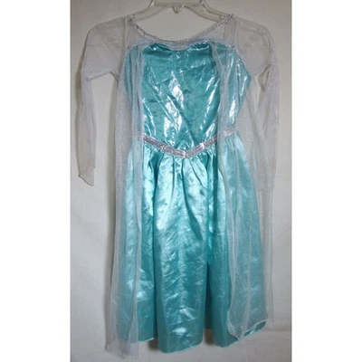 Disney ELSA Disfraz Brillante Vestido FROZEN Película Largo Satinado Tul Niño Pequeño 4-6 Foto 1 de 4