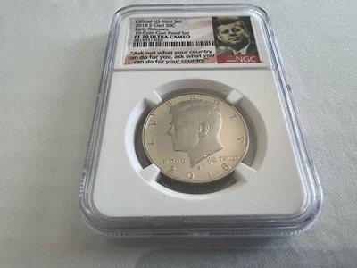 2018-S CLAD KENNEDY HALF DOLLAR E.R. NGC PF70 U.C 10-COIN CLAD PROOF SET TOP POP - Image 1 of 4