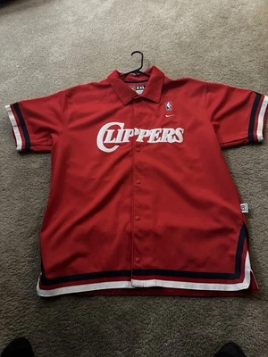 VINTAGE Los Angeles Clippers Nike Warm Up Short Sleeve Shooting Jacket Size XXL - Image 1 of 4