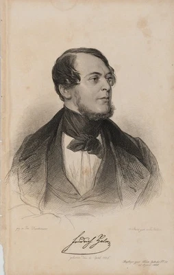 STÖBER (*1795) nach DANHAUSER (*1805), Porträt des Friedrich Halm,  1840, Sst. - Bild 1 von 4