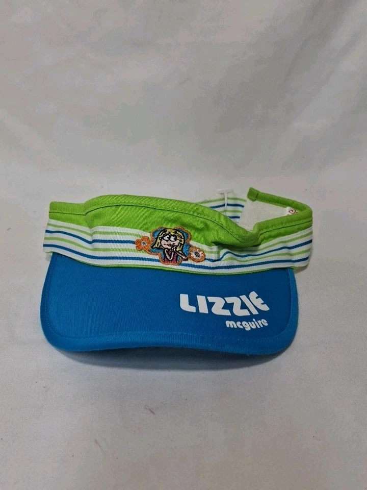 罕见迪士尼商店 Lizzie McGuire Visor,女孩,蓝色和绿色,青少年,可调节。 — 第 1/4 张图片