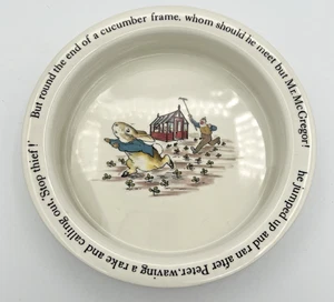 Cuenco de cereal Wedgwood Beatrice Potter Peter Rabbit 6,5" hecho en Inglaterra pesado - Imagen 1 de 7