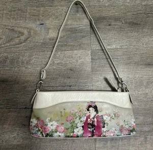 Jcon L.A Floral Cream leather Shoulder Bag - Picture 1 of 8
