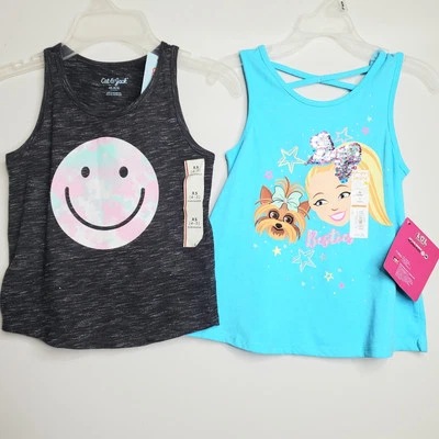 NUEVO 2 JUMPING BEANS Emoji y CAT & JACK Tanques Niñas "Mejor Amigo" Talla 4/5 5 Foto 1 de 4